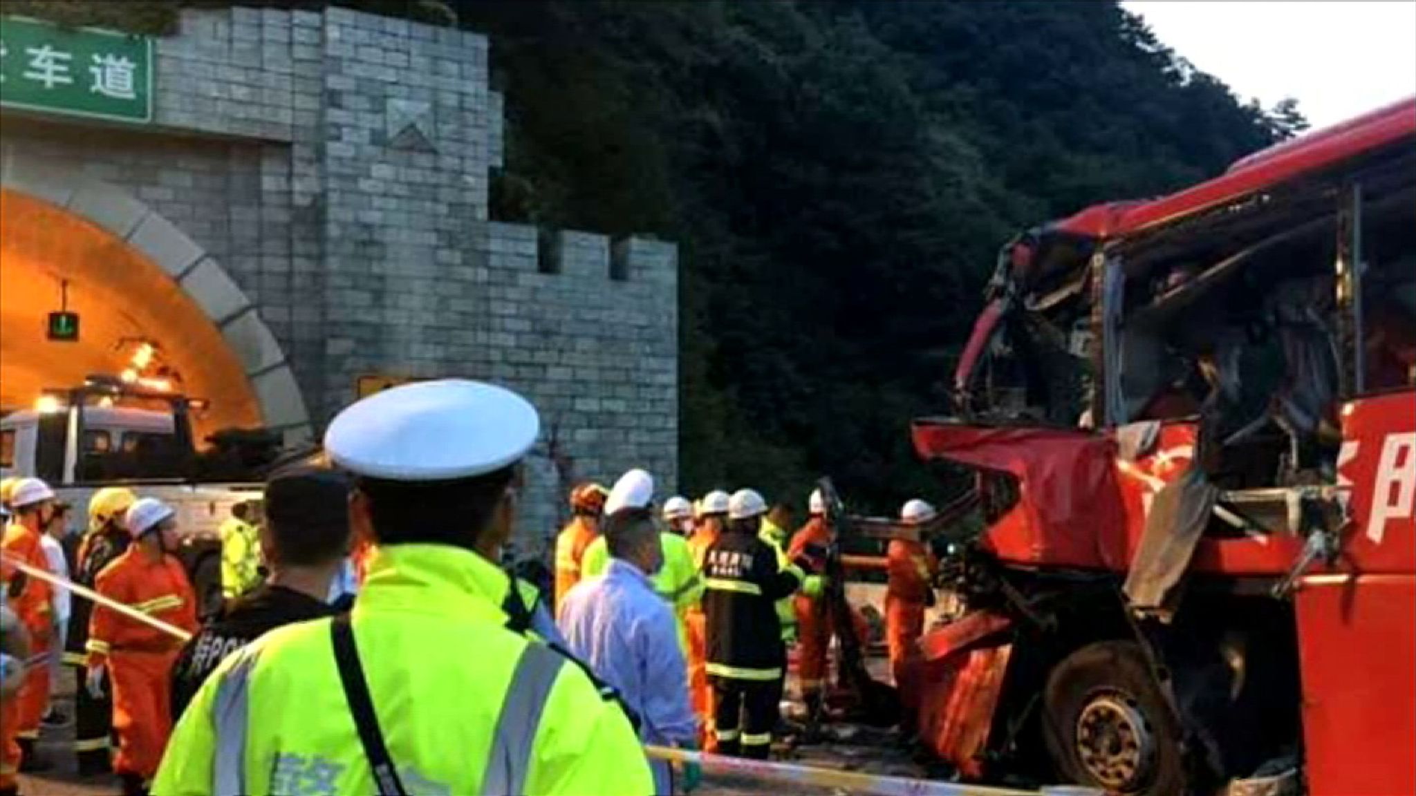 At Least 36 Dead After Coach Smashes Into Tunnel Wall In China | World ...