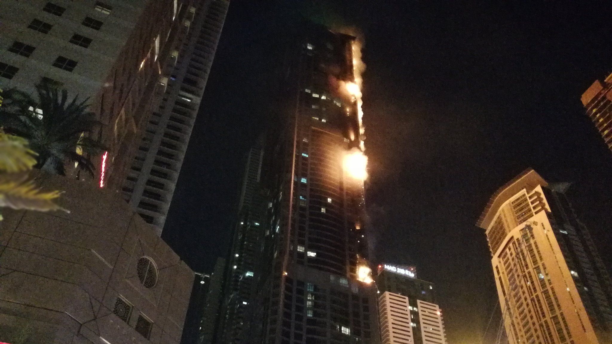 Fire engulfs the residential Torch Tower in Dubai World News Sky News