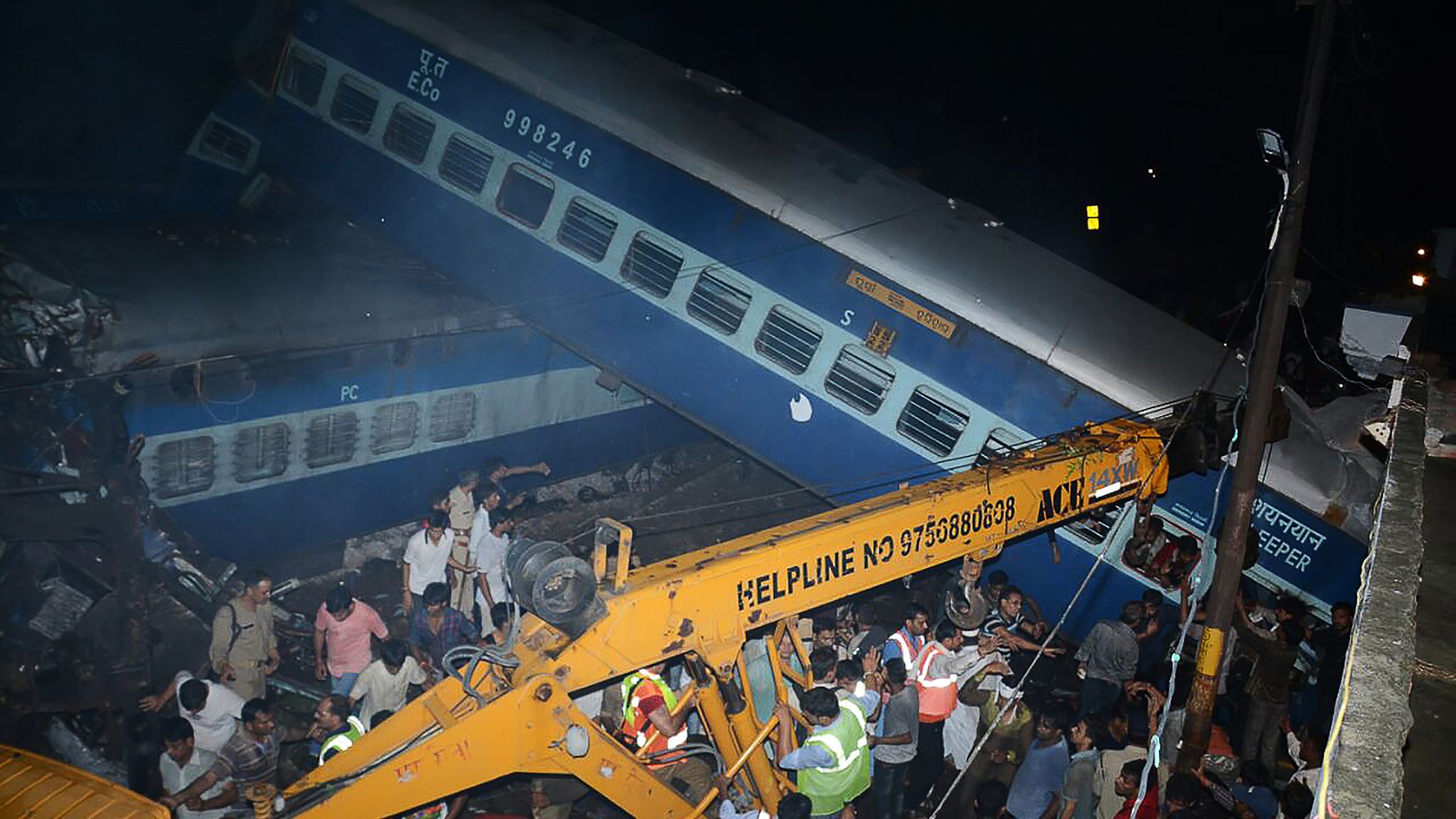Train derailment in India kills more than 20 World News Sky News