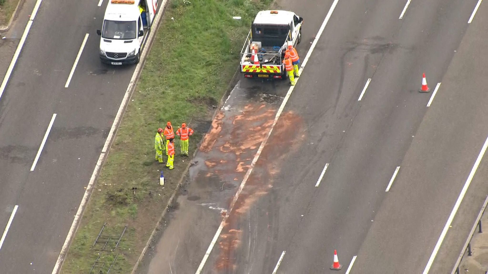 M1 minibus crash Two men charged over fatal collision near Milton