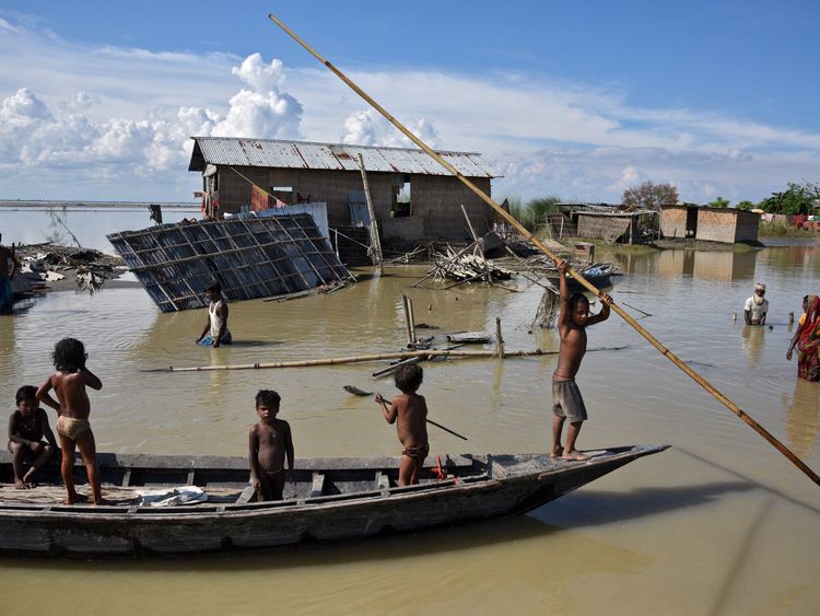 The monsoon rains have caused problems in Northeast India, Bangladesh and Nepal