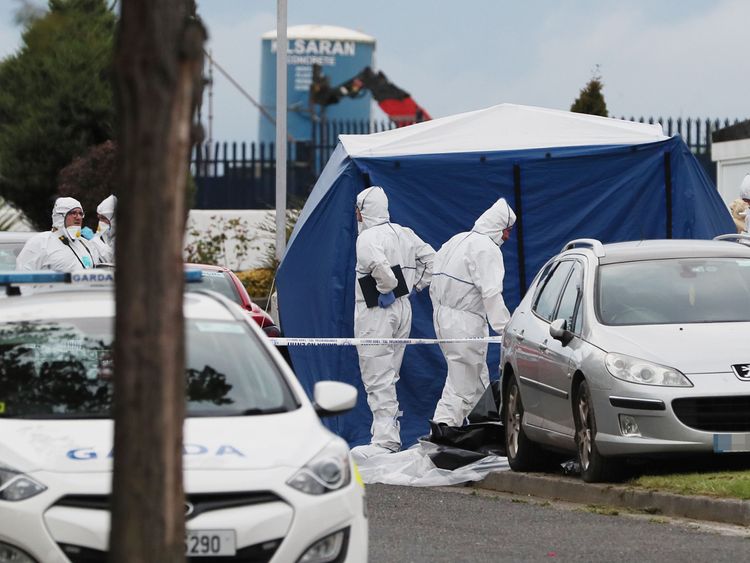 The forensic team at the scene of the crime