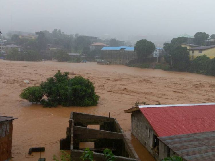 Morgues in the city were reportedly overwhelmed by the number of dead. Pic: Society 4 Climate Change Communications Sierra Leone volunteers