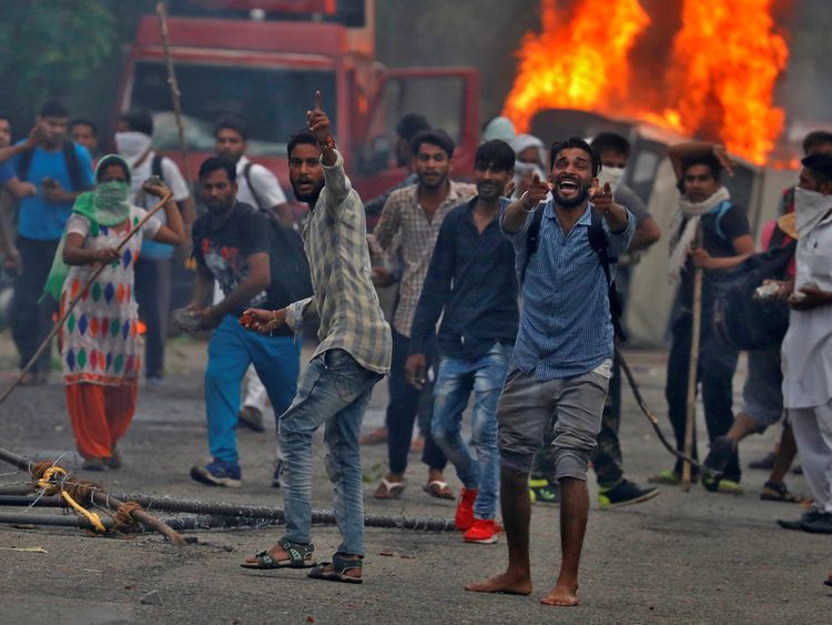 Riots in India after the conviction of a guru for rape