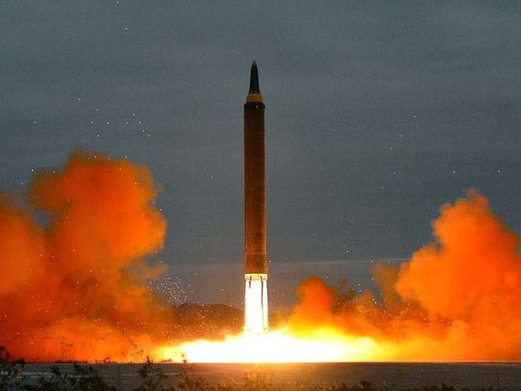 The latest missile test in North Korea Pic: Korean Central News Agency