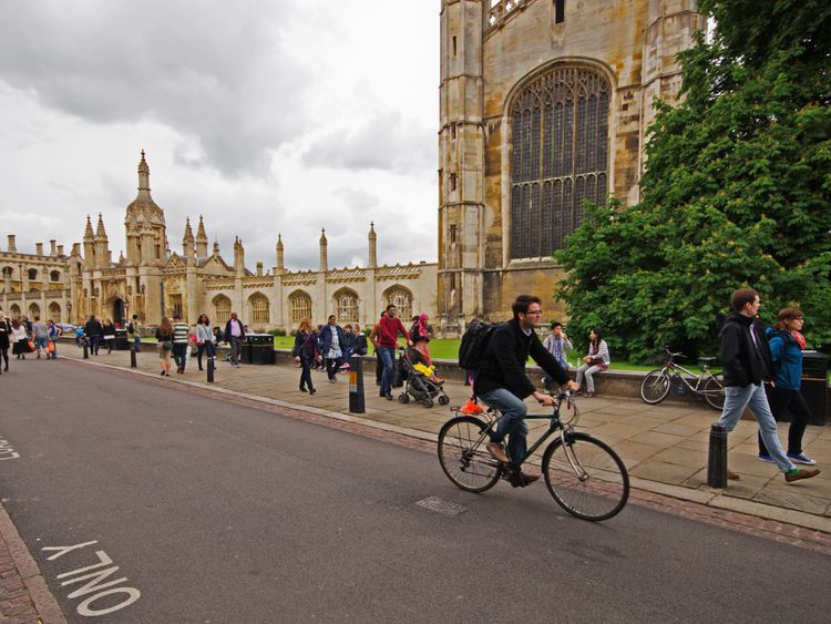 Students in of Kings College Cambridge