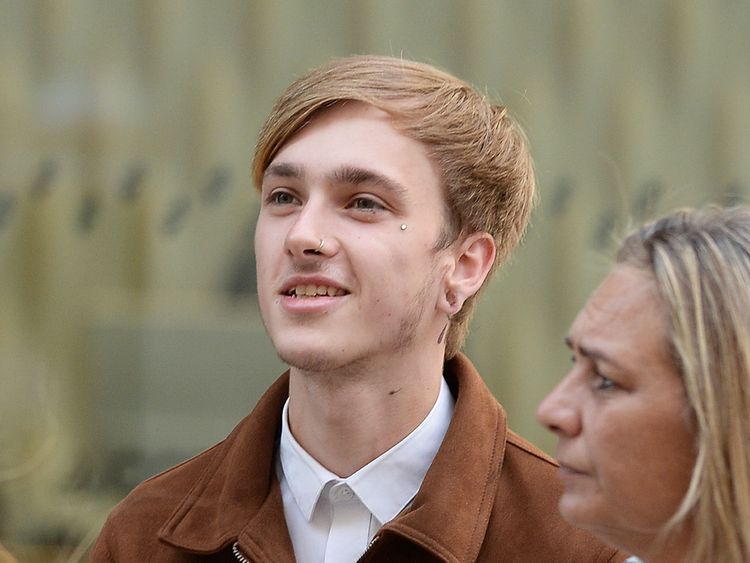 Charlie Alliston, arriving for his trial at the Old Bailey