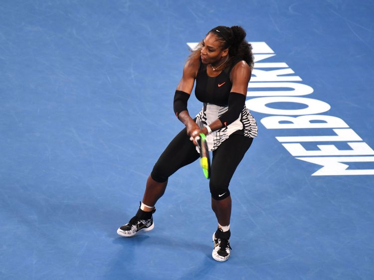 Serena Williams during the final of the Australian Open in January