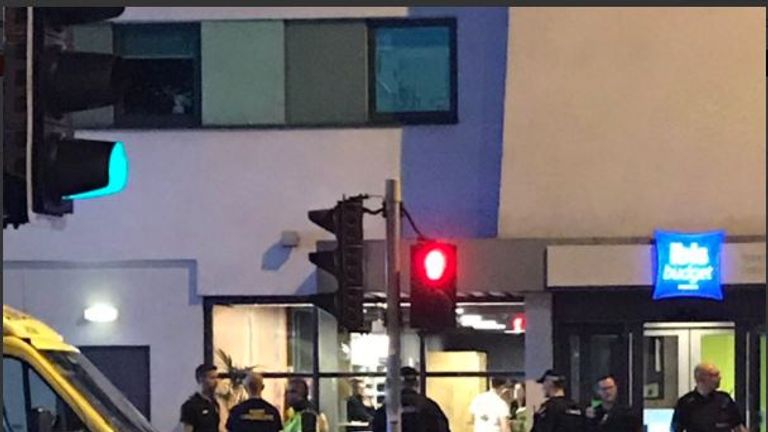 The boy was hit in the hotel's rear car park. Pic: @jmagudom