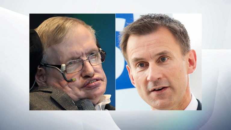 Stephen Hawking and Jeremy Hunt