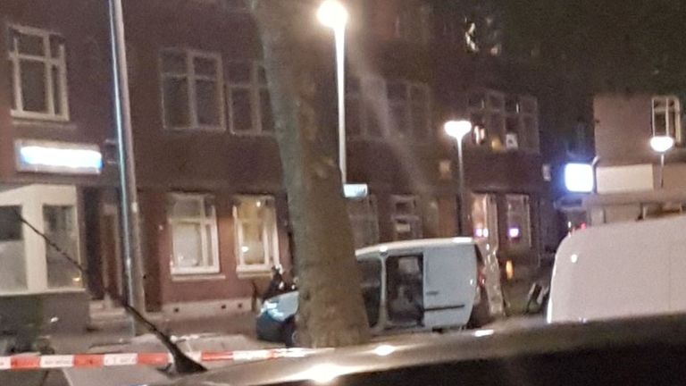 The driver of this van was arrested near the concert venue in Rotterdam