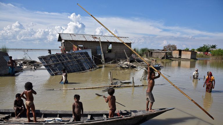 The monsoon rains have caused problems in Northeast India, Bangladesh and Nepal