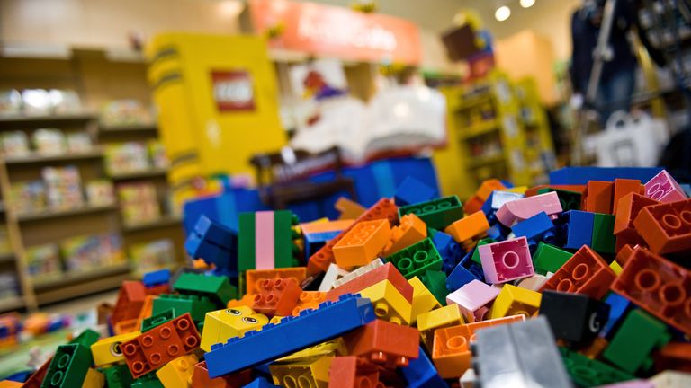 Lego to axe 1,400 jobs after drop in sales in Europe and US | Sky News