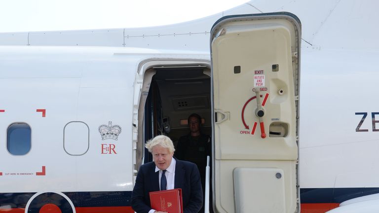 Mr Johnson is in Libya as part of British efforts to stabilise the country