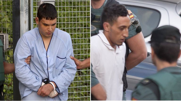 Mohamed Houli Chemlal (L) and Driss Oukabir (R) have been charged over the attacks