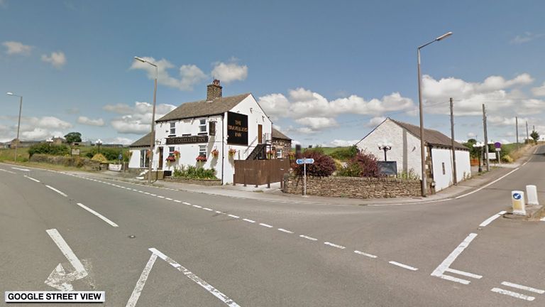 The pub where the car hit the wall in Barnsley