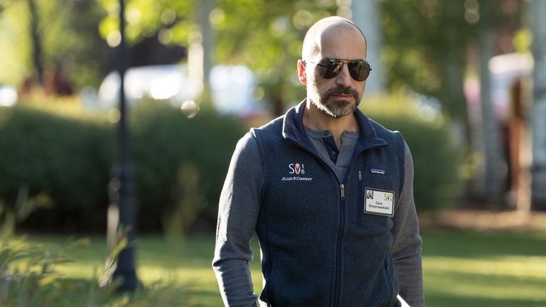 SUN VALLEY, ID - JULY 7: Dara Khosrowshahi, chief executive officer of Expedia, Inc., attends the annual Allen & Company Sun Valley Conference, July 7, 2016 in Sun Valley, Idaho. Every July, some of the world&#39;s most wealthy and powerful businesspeople from the media, finance, technology and political spheres converge at the Sun Valley Resort for the exclusive weeklong conference. (Photo by Drew Angerer/Getty Images)

