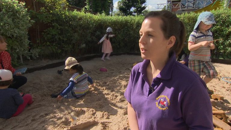 Nursery worker Kerri Scott says the lack of funding makes staff feel devalued