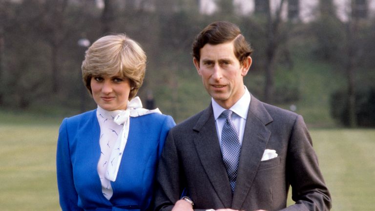 Feb 1981: Prince Charles and Lady Diana Spencer announce their engagement