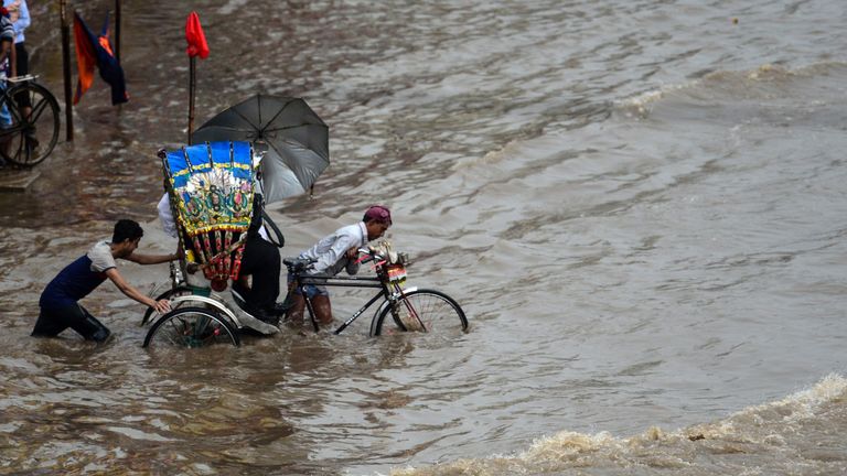 Transport infrastructure has been badly damaged by the flooding