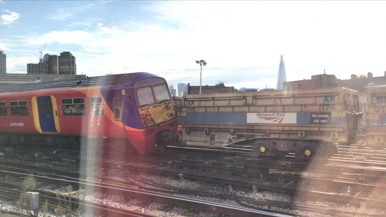 The collision has blocked one of the lines out of Waterloo. Pic: Jonnie Page
