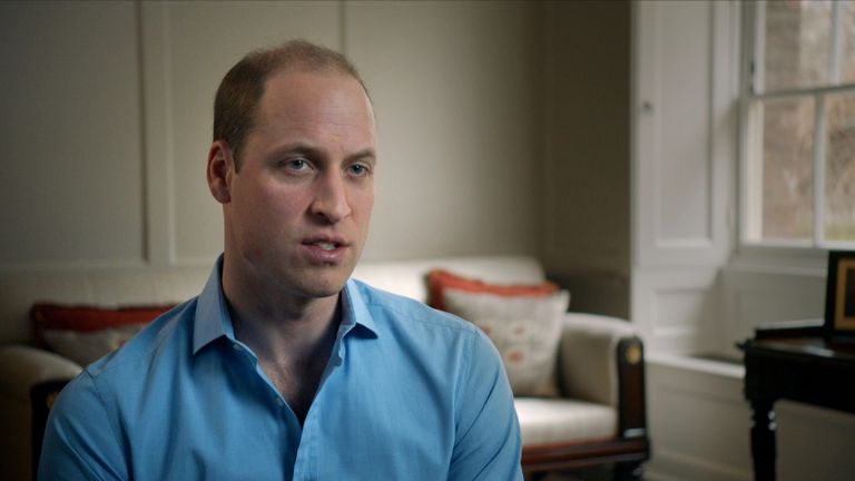 Prince William says the death of his mother could not break him
