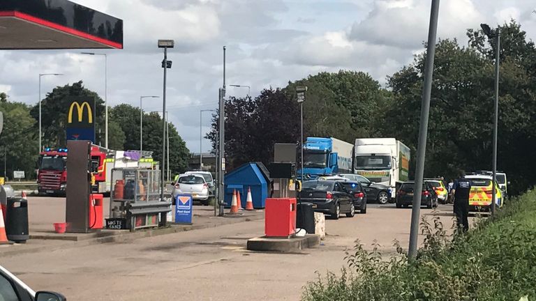 Some of the men were taken into custody at Mangrove Service Station