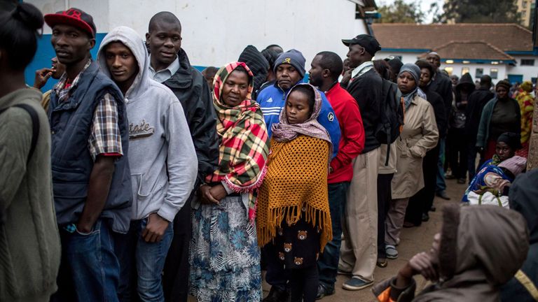 Some people started queuing early in the morning to make sure they were able to vote.