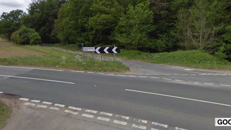 The man was found in woodland near the Fiveways Junction