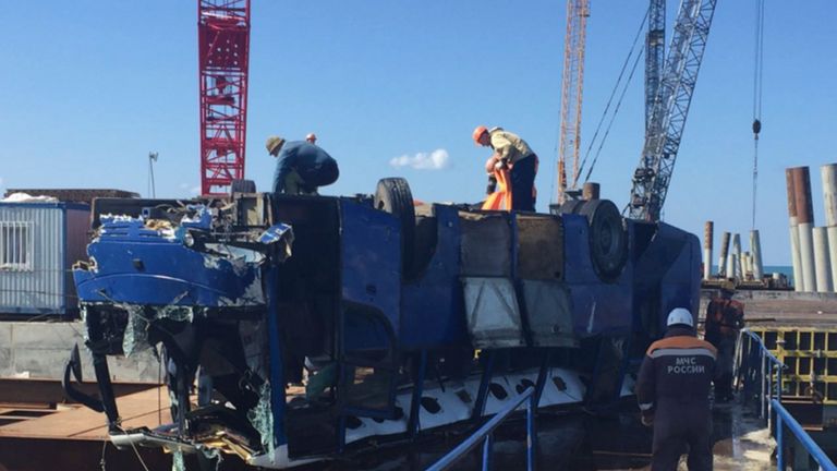 The bus was carrying 50 people