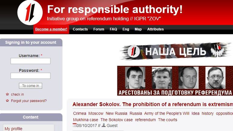 Authorities said the 'For Responsible Government' website was a front for extremism