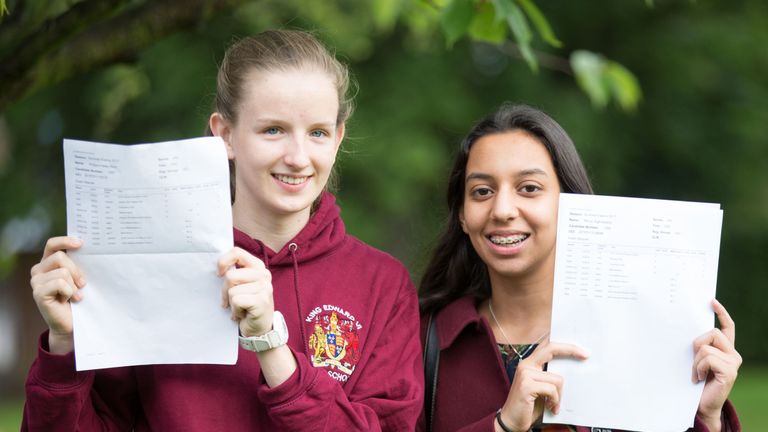 Philippa Kent (left) is going to Hartford College Oxford to study Archaeology and Anthropology and Mirna Elghobashy is going to Birmingham University to study Medicine