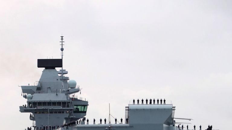 Both the UK&#39;s new aircraft carriers will be based in Portsmouth. Pic: MoD
