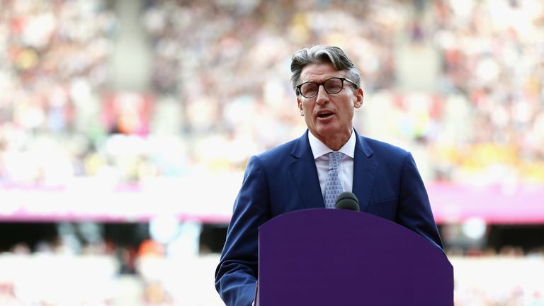 LONDON, ENGLAND - AUGUST 04: IAAF president Sebastian Coe looks on during day one of the 16th IAAF World Athletics Championships London 2017 at The London Stadium on August 4, 2017 in London, United Kingdom. (Photo by Alexander Hassenstein/Getty Images for IAAF)
