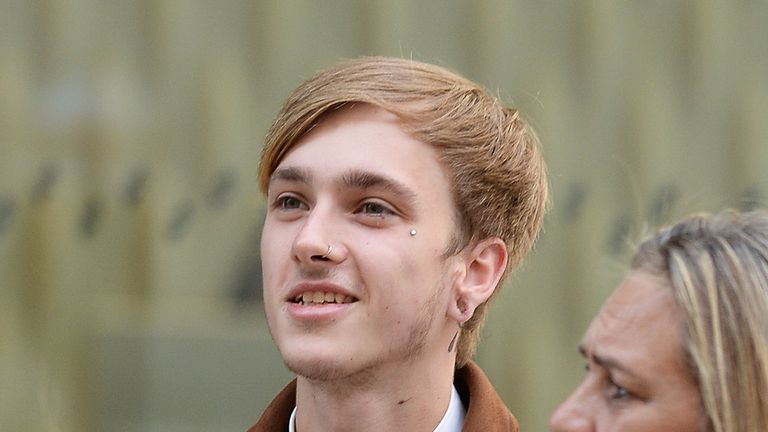Charlie Alliston, arriving for his trial at the Old Bailey
