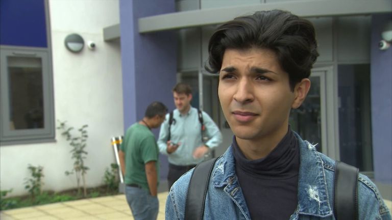Amin Hashemi took his AS-Level maths exam within hours of the tragedy
