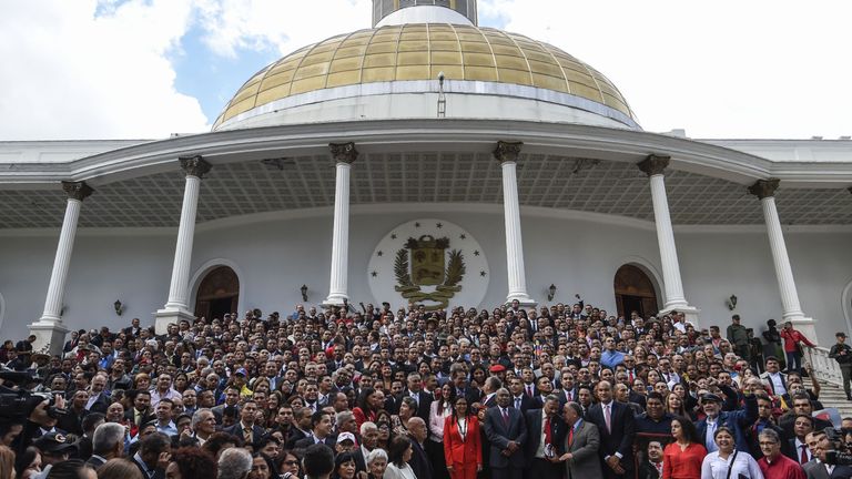 Members of the new assembly in Caracas