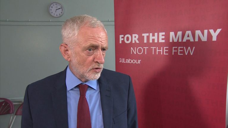 Jeremy Corbyn talking in interview.