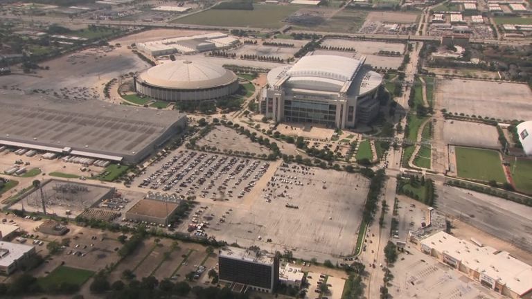 The Astrodome is providing shelter for 10,000 Texans