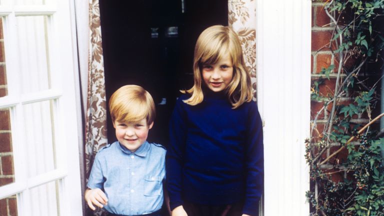 1968: Lady Diana Spencer  with her Brother Charles, Lord Alhorp (Earl Spencer) 