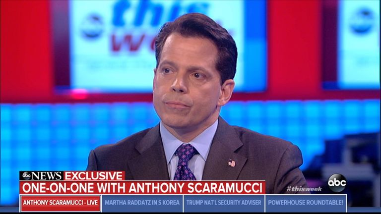 Anthony Scaramucci has given his first interview since he was fired to ABC News