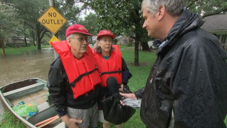 Dick Carroll and his wife Anne said they had never seen so much water on land