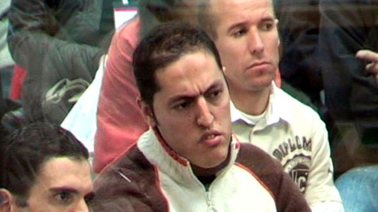 Rachid Aglif (C) was one of the 28 suspects accused of the 2004 Madrid train bombings