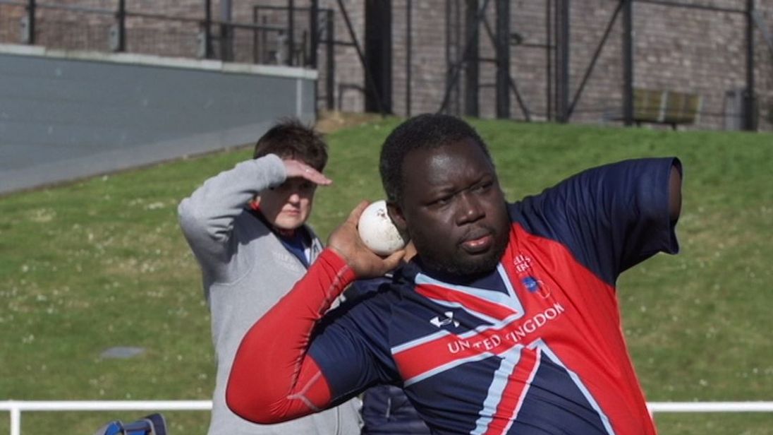 Lamin Manneh competing at the Invictus Games