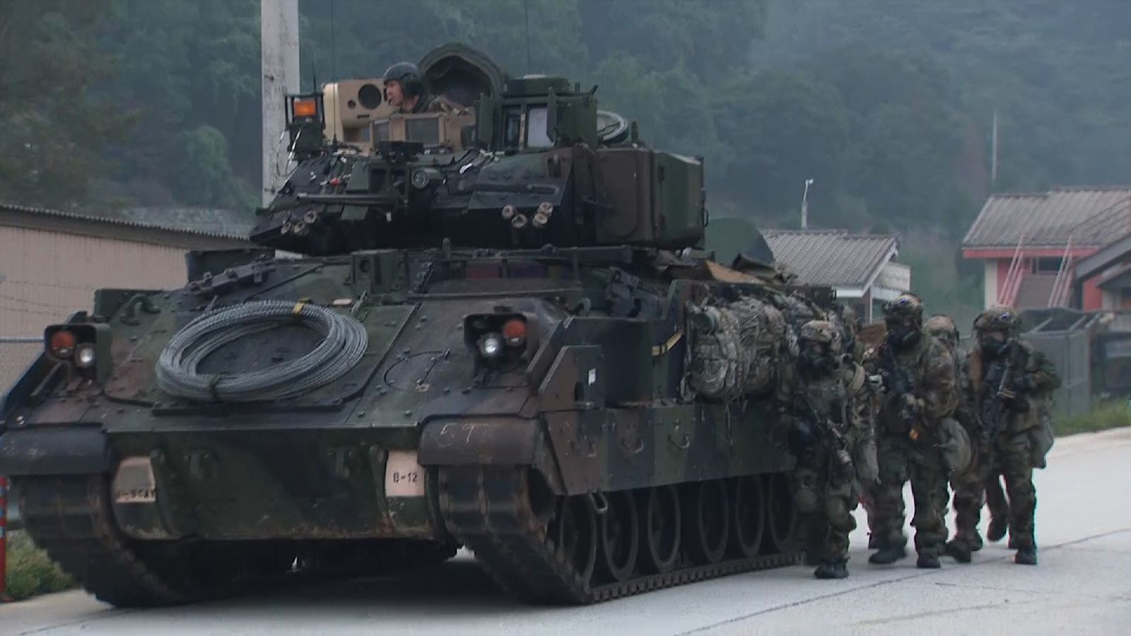 US and S Korea stage joint military drills | World News | Sky News