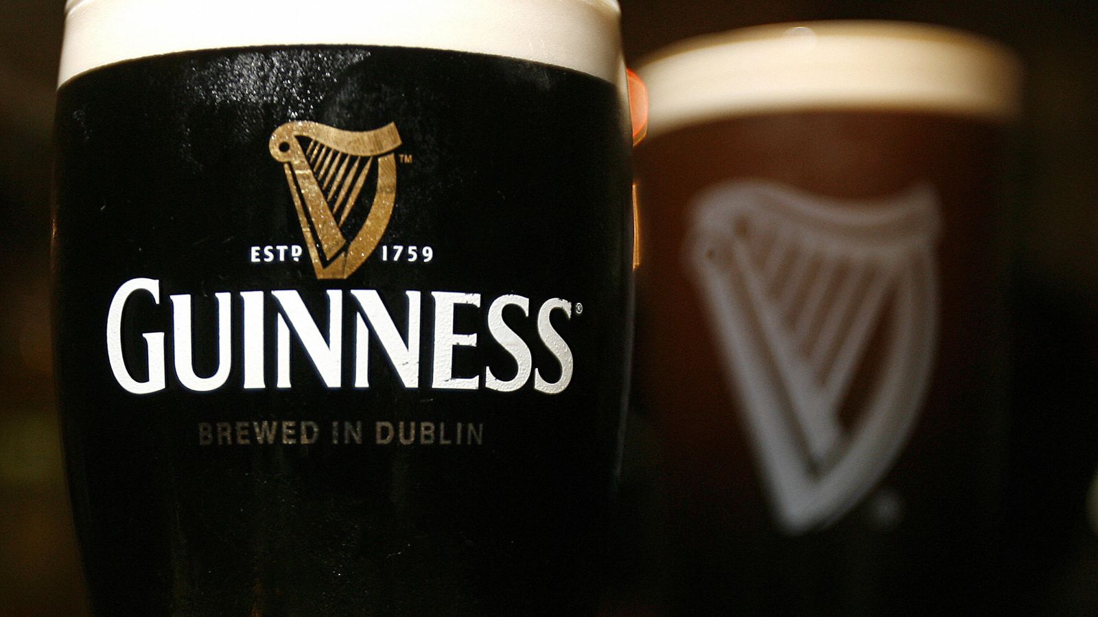 Guinness Beer Acrylic Pint Glass