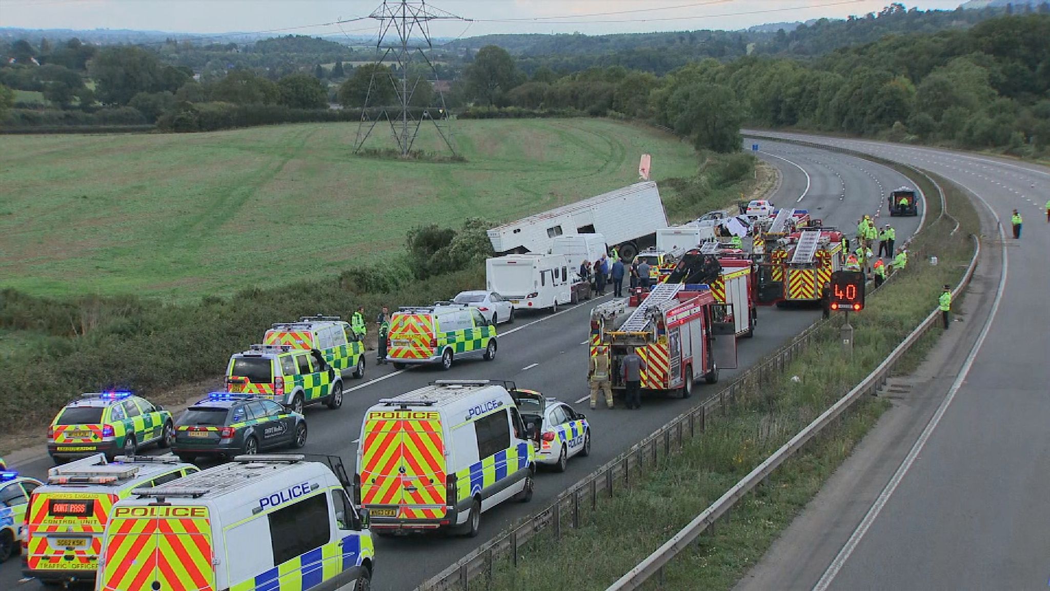Four dead after crash on M5 in Gloucestershire involving lorry and