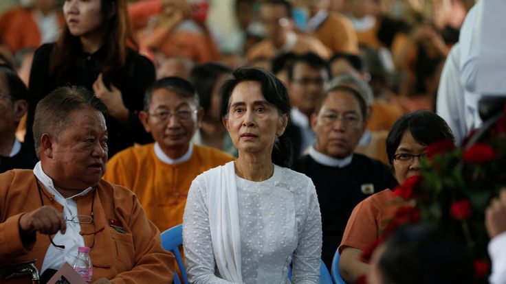 A file picture of Aung San Suu Kyi taken in August