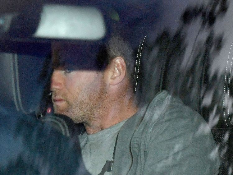 Wayne Rooney returning home after being arrested and charged with drink driving