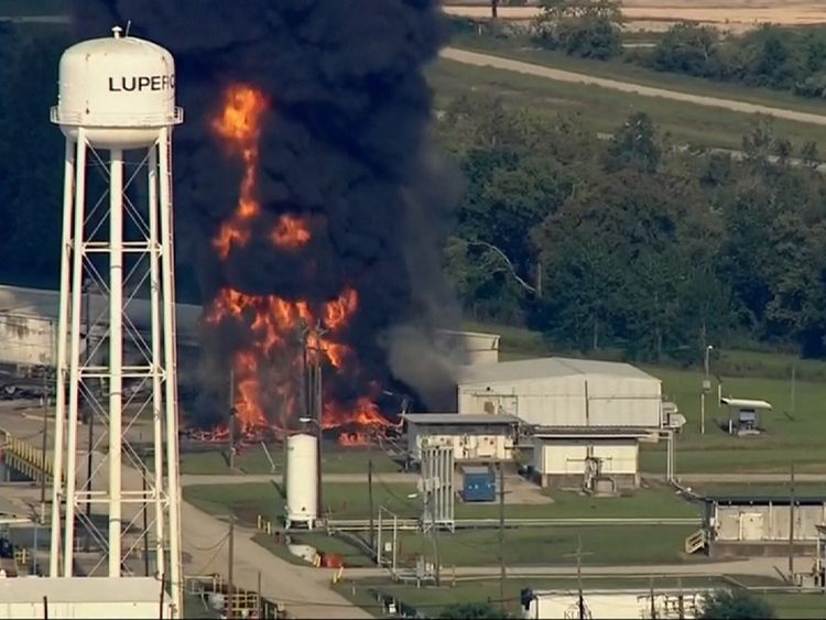 Arkema plant in Crosby near Houston